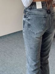 Zra Etiketli Antrasit Boyfit Jean