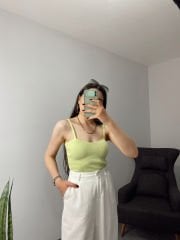 Yeşil Askılı Triko Atlet