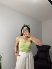 Yeşil Askılı Triko Atlet