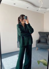 Yeşil Kazak Pantolon Triko Takım STANDART