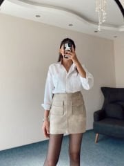 Beyaz Oversize Gömlek