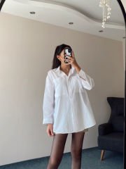 Beyaz Oversize Gömlek