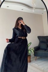 Siyah Oversize Premium Vatkalı Gömlek