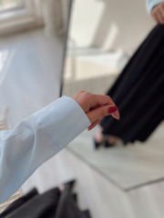 Mavi Oversize Premium Vatkalı Gömlek