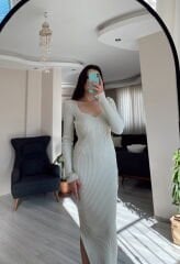 Taş Maxi Triko Elbise