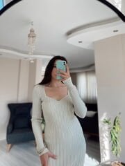 Taş Maxi Triko Elbise