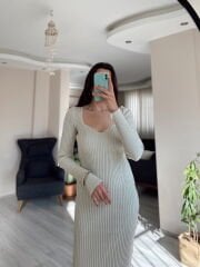 Taş Maxi Triko Elbise