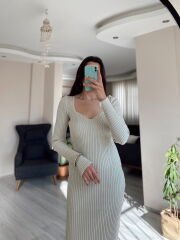 Taş Maxi Triko Elbise