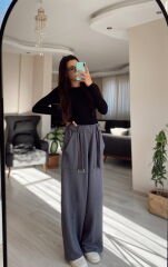 Antrasit Modal Palazzo Eşofman