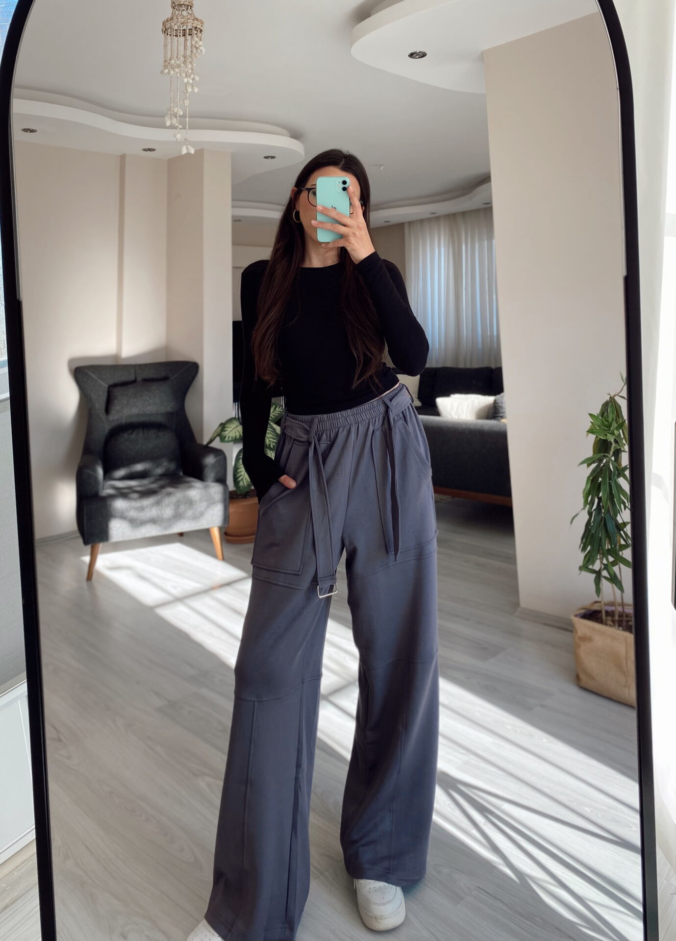 Antrasit Modal Palazzo Eşofman