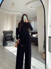 Siyah Modal Palazzo Eşofman