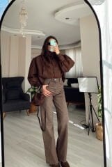 Acı Kahve Astarlı Süet Bomber Ceket