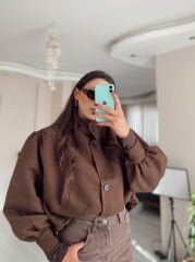 Acı Kahve Astarlı Süet Bomber Ceket